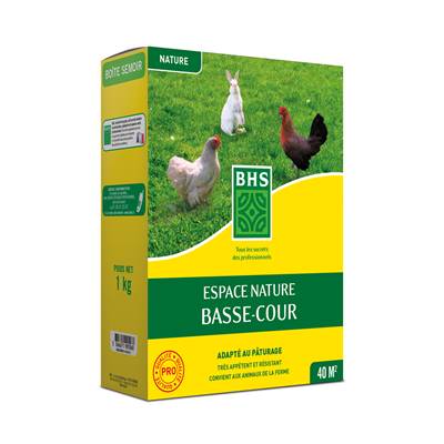 GAZON ESPACE NATURE BASSE COUR - 1 KG