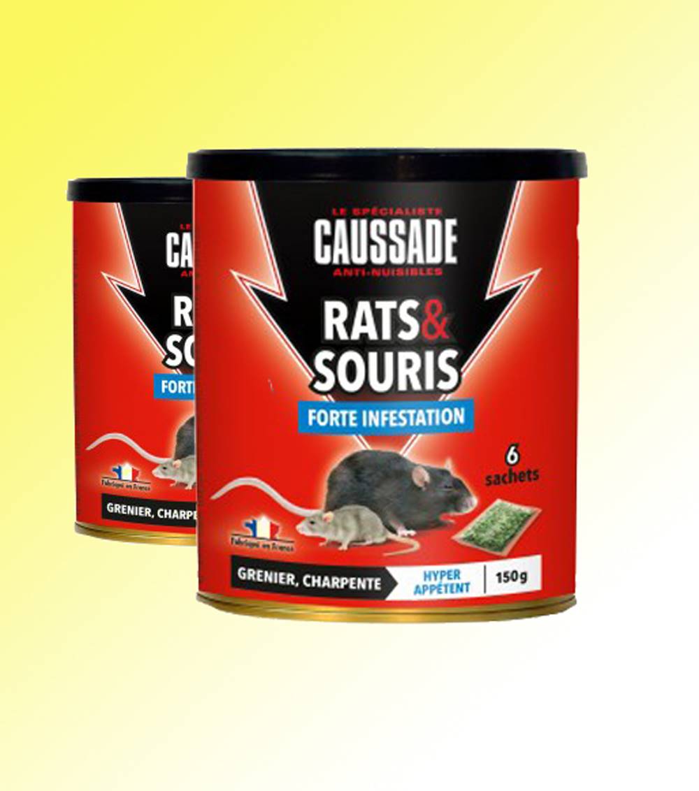 Grains anticoagulant KPRO rodenticide contre rats et souris 150g