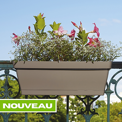 OFFRE 2 JARDINIERES ROMEO TAUPE - 49 X 20.5 X 28 CM