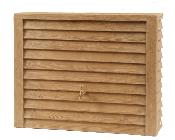 Récupérateur d'eau mural Woody 350L bois clair kit avec robinet laiton et collecteur
