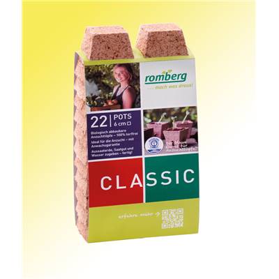 POTS BIODEGRADABLES - 14 PIECES 8 CM X 8 CM