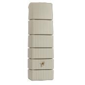 Récupérateur d'eau mural  Slim 330L sable kit avec robinet PE imitation laiton et collecteur 