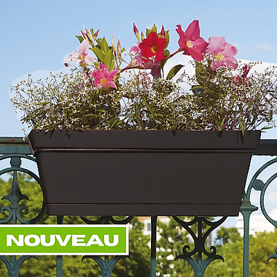JARDINIERE ROMEO GRIS GRANITE - 49 X 20.5 X 28 CM