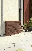 Kit GARANTIA Réservoir  mural  Woody 350L bois foncé avec robinet laiton et collecteur 
